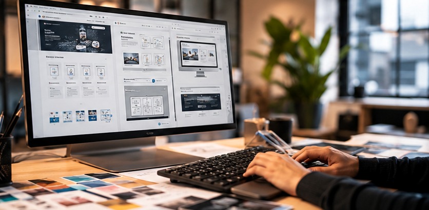 Monitor con strumenti digitali e analisi di progetto